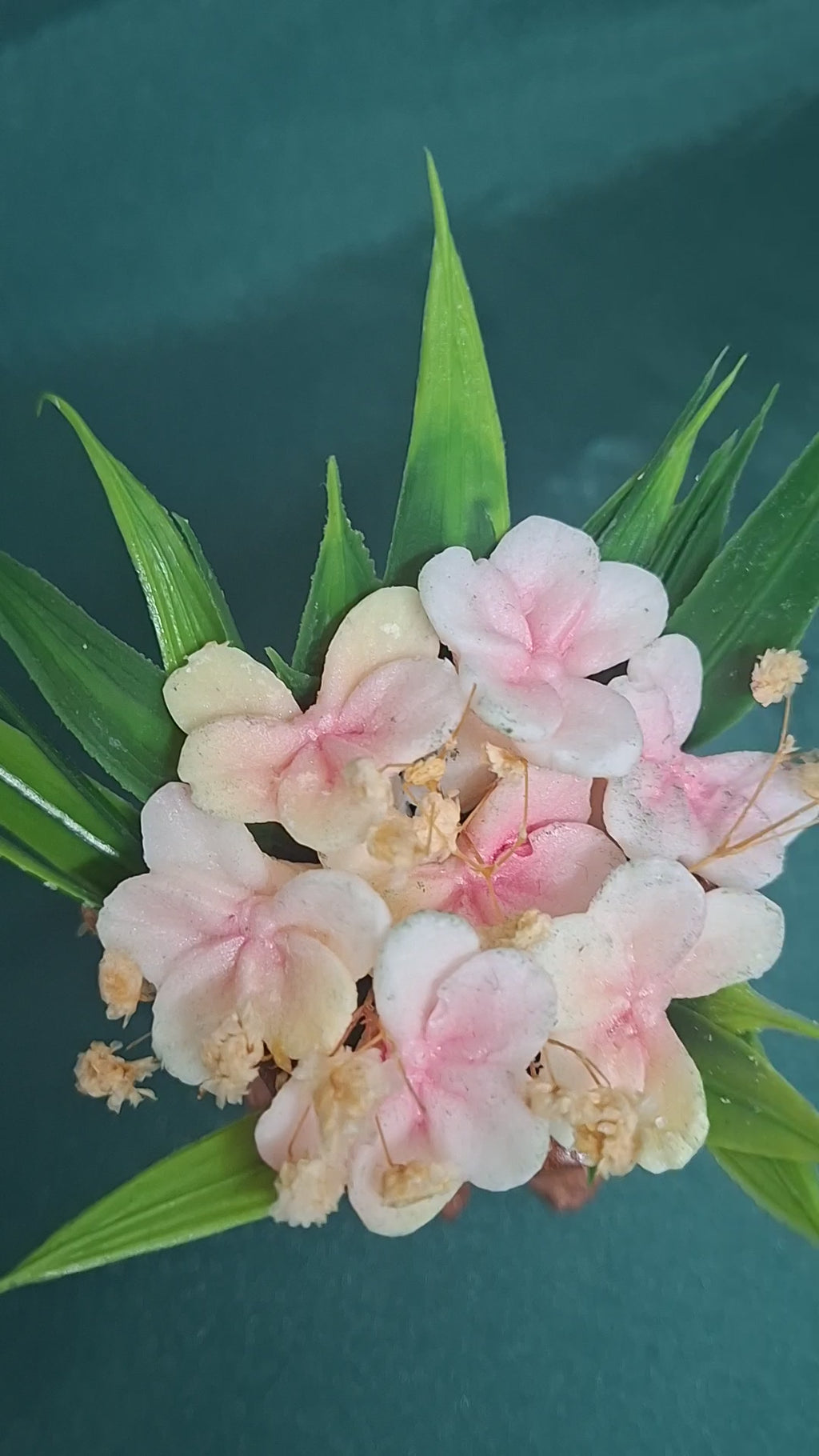 Rustic Tree Stump Pot Artificial Flower Bouquet Arrangement