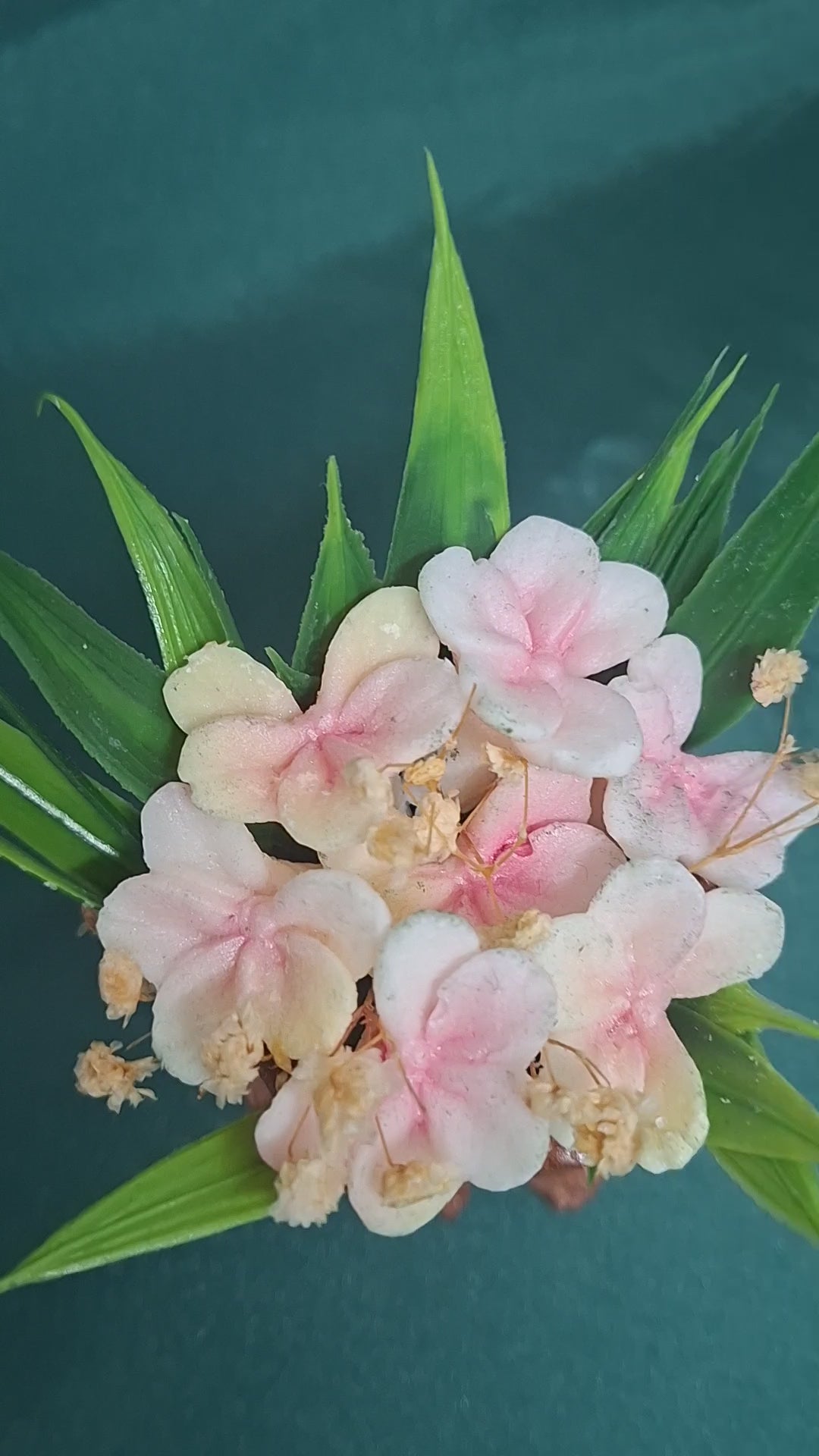 Rustic Tree Stump Pot Artificial Flower Bouquet Arrangement