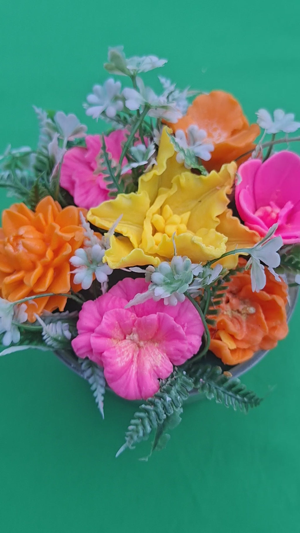 Vibrant Artificial Flower Box Arrangement In A Decorative Box For Home Decor