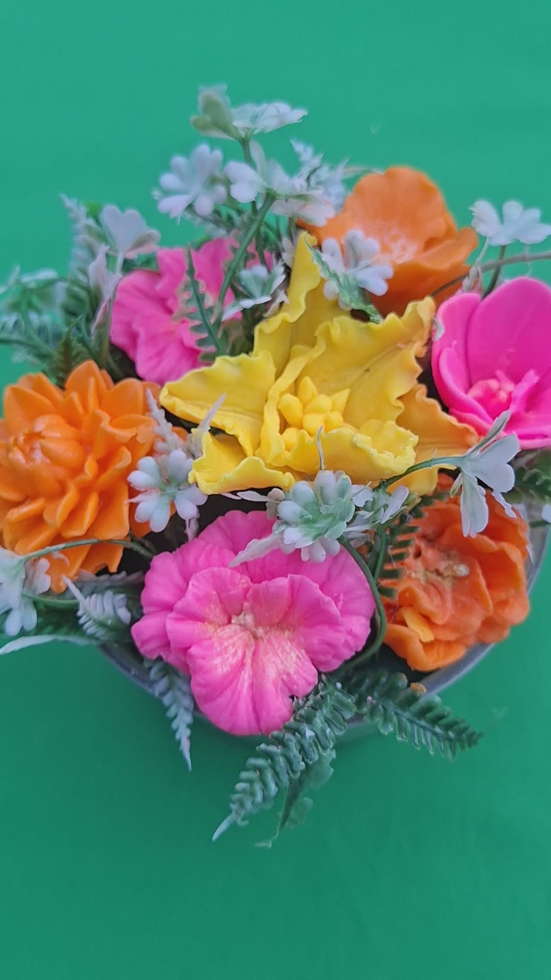 Vibrant Artificial Flower Box Arrangement In A Decorative Box For Home Decor